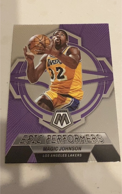 2022-23 Panini Mosaic #14 Magic Johnson Epic Performers — front
