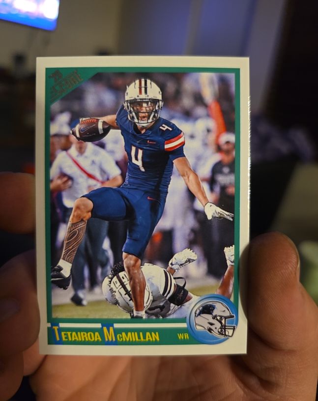 2025 Panini Score #3 Tetairoa McMillan Anniversary Rookie Card — front