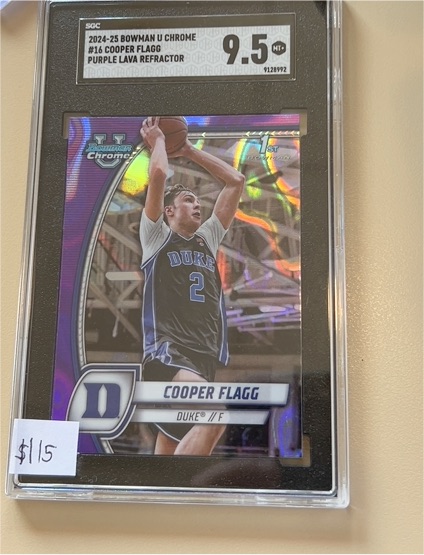 2024-25 Bowman Chrome U #16 Cooper Flagg — front