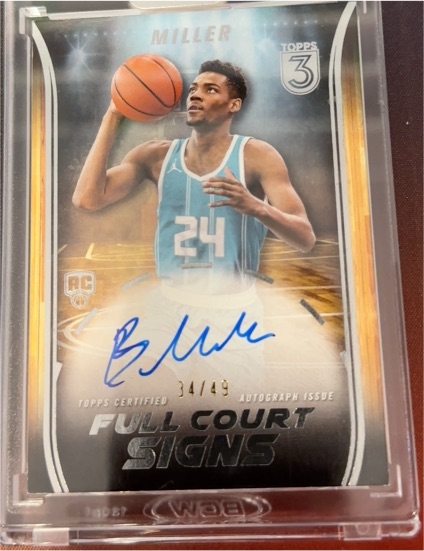 2024 Topps 3 Full Court Signs #Brandon Miller — front