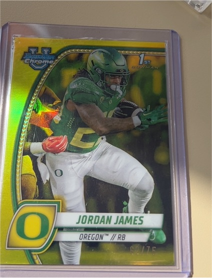 2024 Bowman University Chrome #105 Jordan James — front