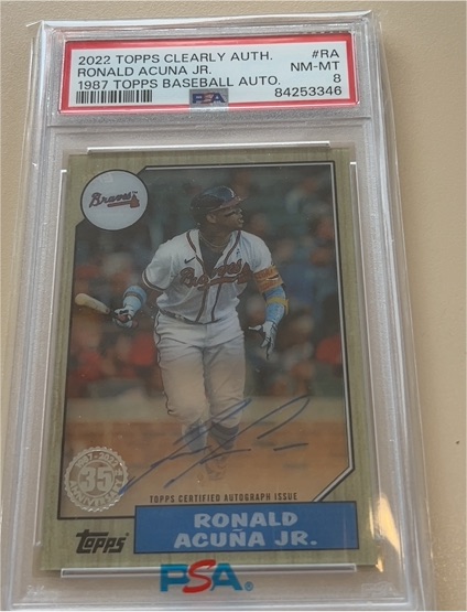 2022 Topps Clearly Authentic 1987 Topps #RA Ronald Acuna Jr. — front
