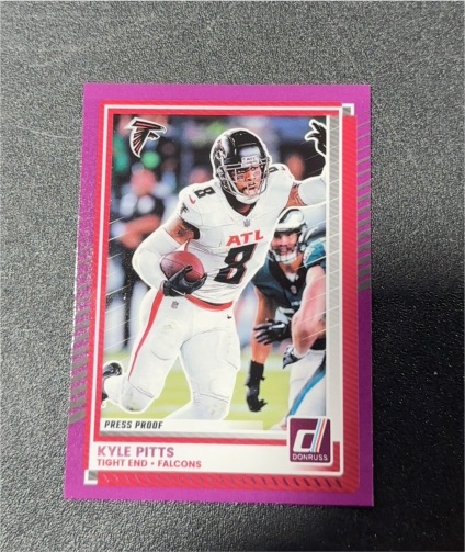 2025 Donruss #Kyle Pitts Purple Press Proof — front