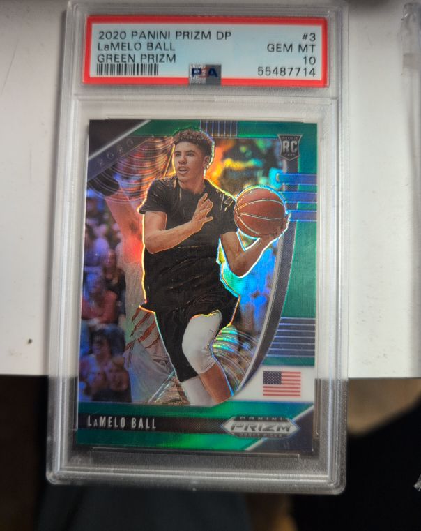 2020 Panini Prizm Draft Picks #3 LaMelo Ball Green Prizm — front