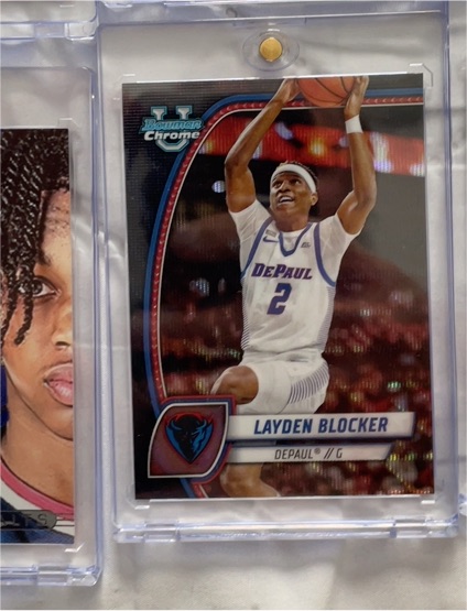 2024-25 Bowman Chrome University #95 Layden Blocker — front
