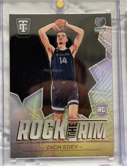 2024-25 Panini Totally Certified #1 Zach Edey Rock The Rim — front