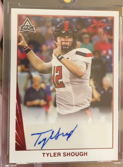 2021 Leaf Memories #BA-TS2 Tyler Shough — front