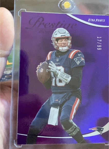 2024 Panini Prestige Xtra Points Purple #17/99 Mac Jones — front