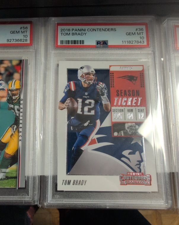 2018 Panini Contenders Season Ticket #36 Tom Brady — front