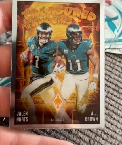2024 Panini Phoenix #TT-PHL Jalen Hurts & A.J. Brown Treasured Tandems — front