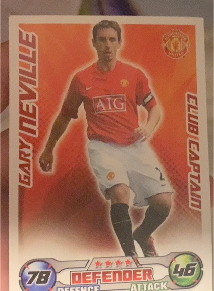 2008 Topps Match Attax Gary Neville Manchester United — front