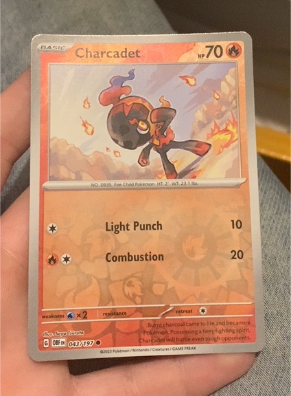 2023 Pokémon SV03: Obsidian Flames #043 Charcadet — front