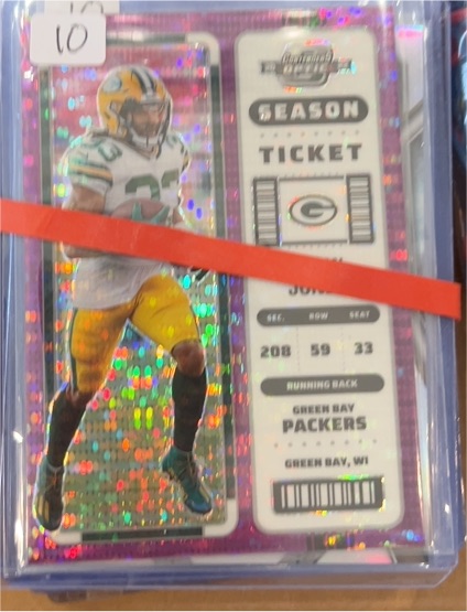 2022 Panini Contenders Season Ticket #41 Aaron Jones — front