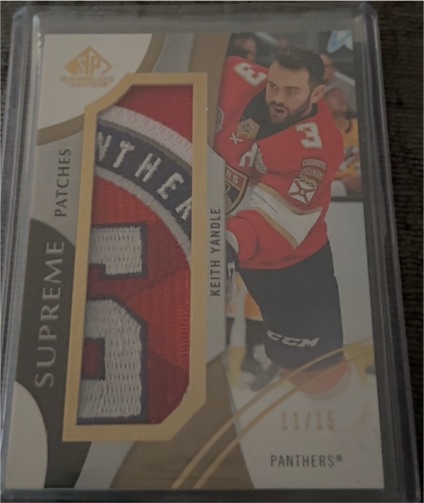 2019-20 Upper Deck SP Game Used #PA-KY Keith Yandle Supreme Patches — front