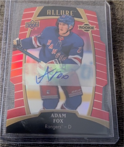 2019-20 Upper Deck Allure #93 Adam Fox Rookie Card — front