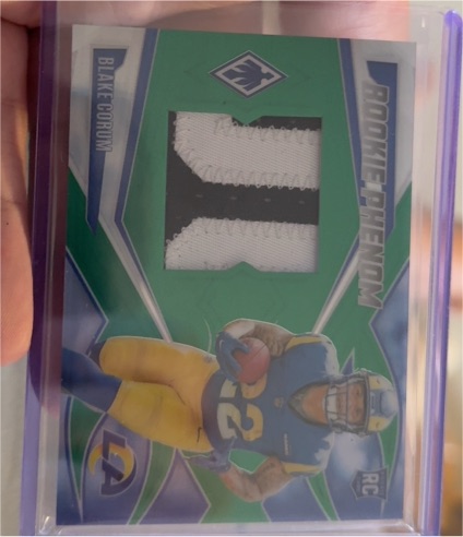 2023 Panini Phoenix Rookie Jumbo Memorabilia Green Blake Corum — front