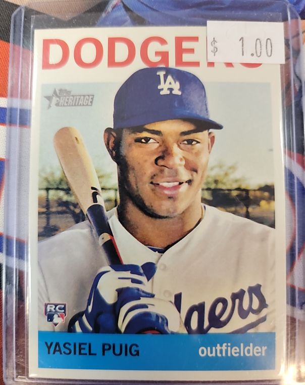 2013 Topps Heritage #H584 Yasiel Puig — front