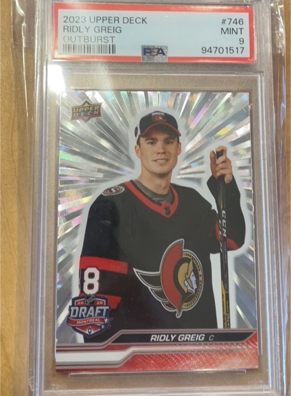 2023-24 Upper Deck Extended Series #746 Ridly Greig Outburst — front