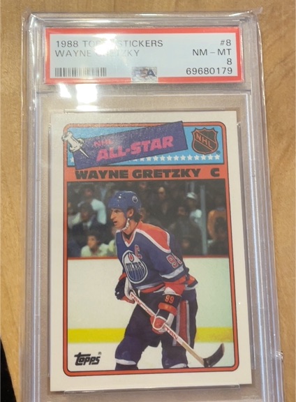1988 Topps Stickers #8 Wayne Gretzky — front