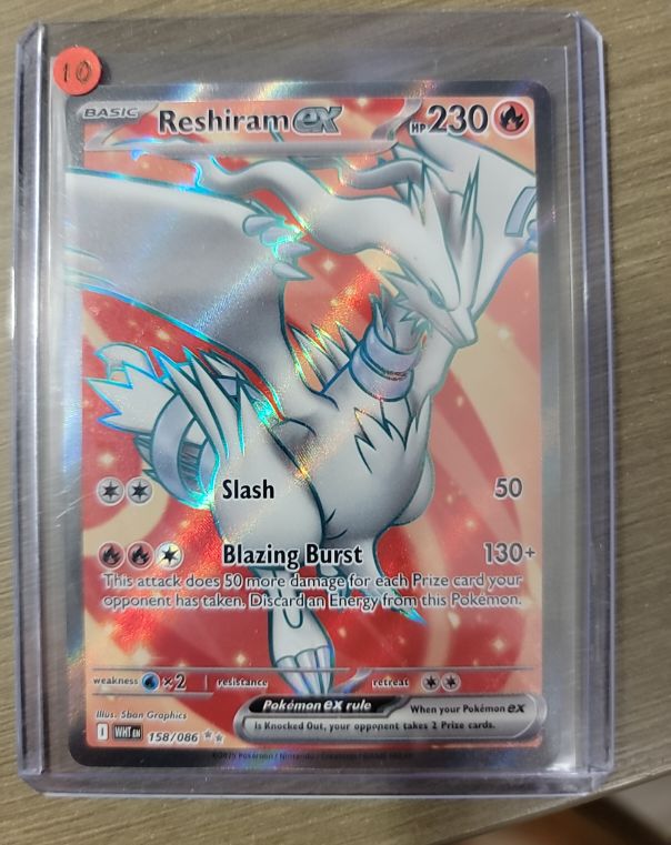 2020 Pokémon TCG Scarlet & Violet White Flare Reshiram ex #158/086 — front