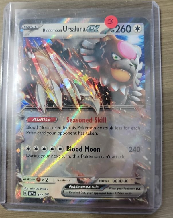 2024 Scarlet & Violet Promo #177 Bloodmoon Ursaluna ex — front