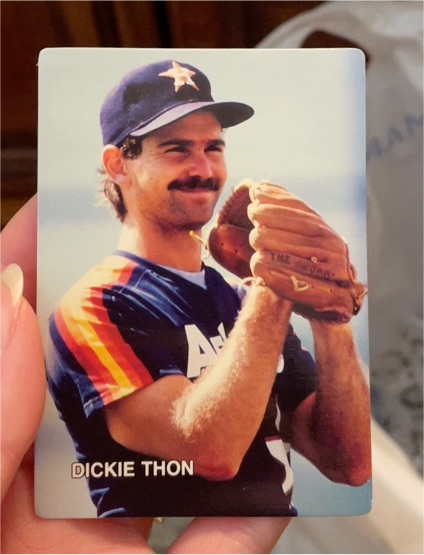 1987 Mothers Cookies #25 Dickie Thon — front