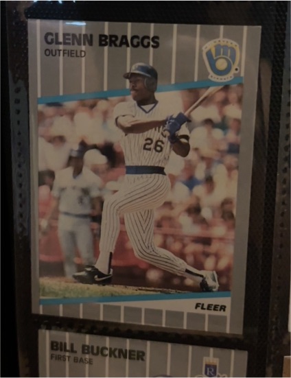 1989 Fleer #180 Glenn Braggs — front