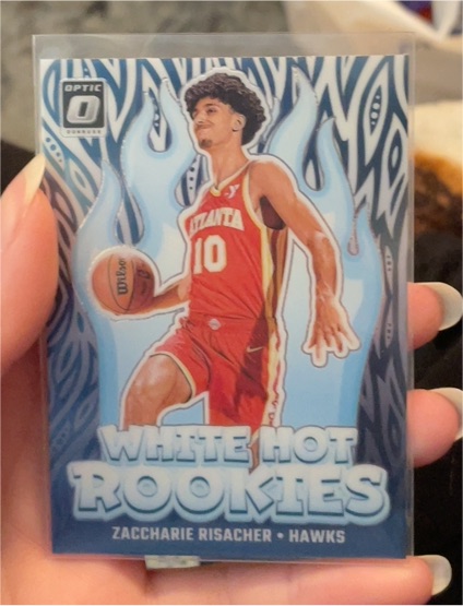 2024-25 Donruss Optic #4 Zaccharie Risacher White Hot Rookies — front