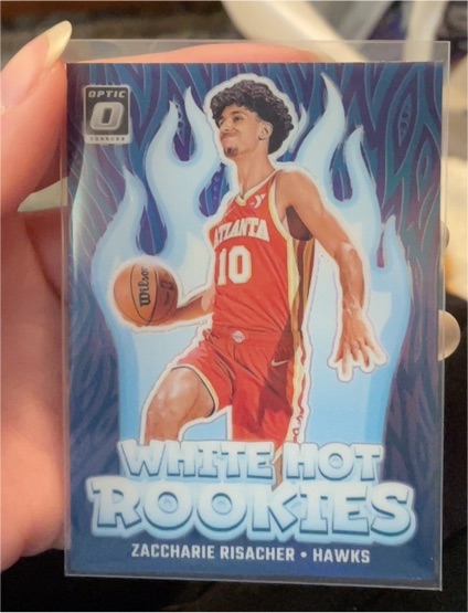 2024-25 Panini Donruss Optic #4 Zaccharie Risacher White Hot Rookies — front