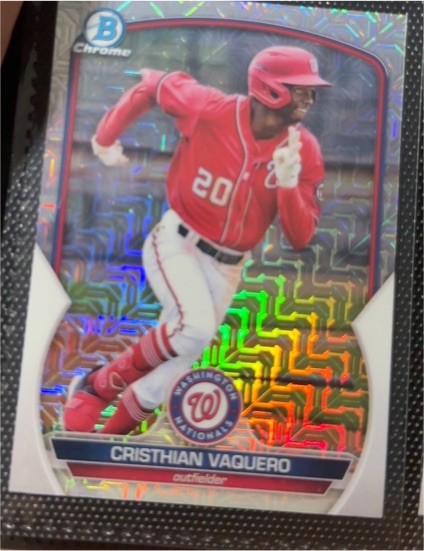 2023 Bowman Chrome Mega Box Mojo Refractor #BCP-54 Cristhian Vaquero — front