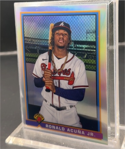 2021 Bowman Chrome #91B-RA Ronald Acuna Jr. — front