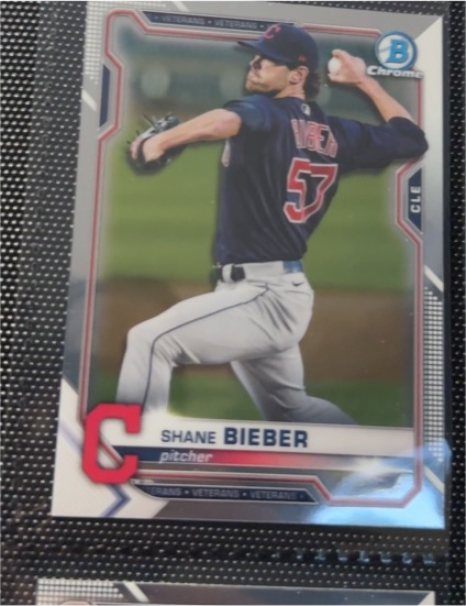 2021 Bowman Chrome #30 Shane Bieber — front
