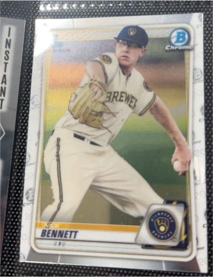 2020 Bowman Chrome #BCP-140 Nick Bennett — front