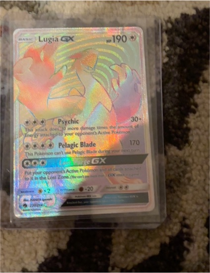 2017 Pokémon Sun & Moon #080 Lugia GX — front