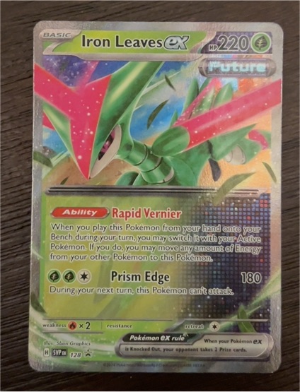 2024 Black Star Promo #128 Iron Leaves ex — front
