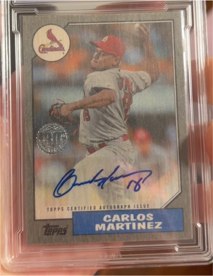 2022 Topps Series 1 - 1987 Topps Baseball Autographs Carlos Martinez #87BA-CM — front