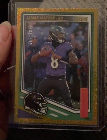 2025 Panini Score #75 Lamar Jackson — front