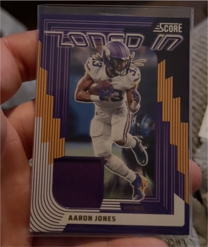 2025 Panini Score Zoned In #ZON-AJS Aaron Jones — front