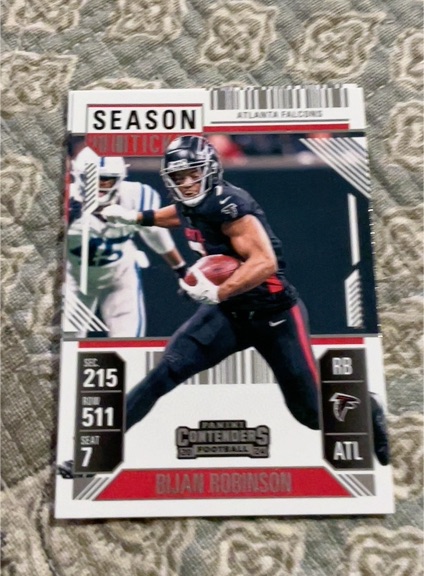 2024 Panini Contenders Season Ticket #6 Bijan Robinson — front