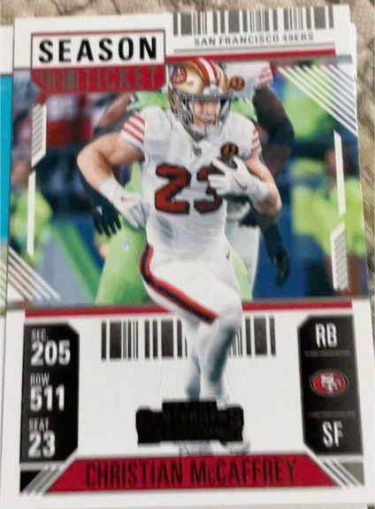 2024 Panini Contenders #86 Christian McCaffrey Season Ticket — front