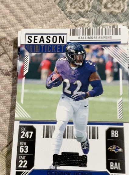 2024 Panini Contenders Season Ticket #9 Derrick Henry Baltimore Ravens — front