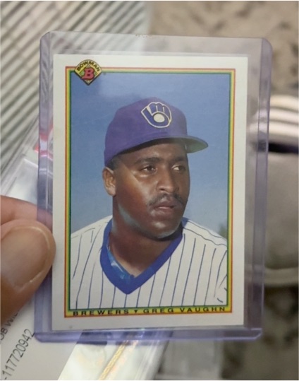 1990 Bowman #396 Greg Vaughn — front