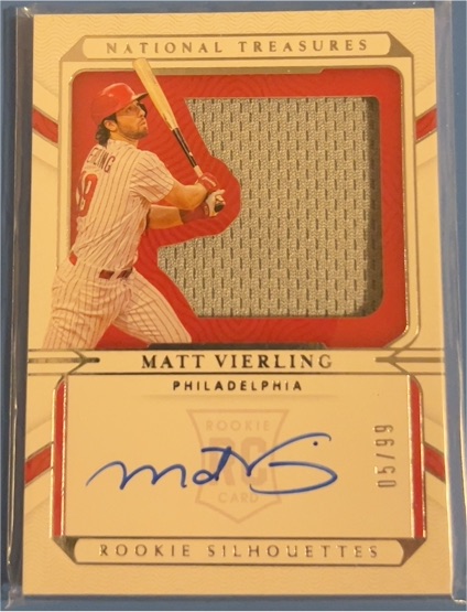 2022 Panini National Treasures Rookie Silhouettes #RSS-MV Matt Vierling — front