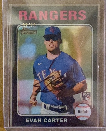 2024 Topps Heritage #170 Evan Carter — front