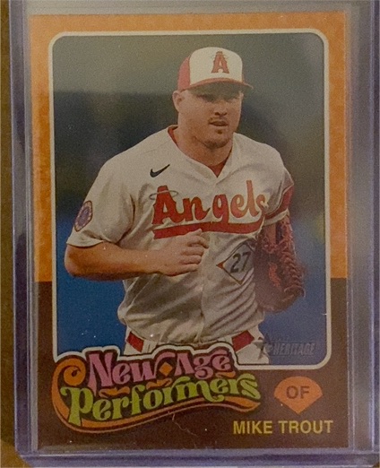 2024 Topps Heritage #NAP-3 Mike Trout New Age Performers — front