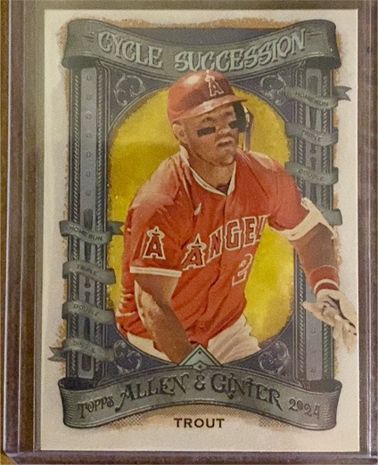 2024 Topps Allen & Ginter Cycle Succession #CS-25 Mike Trout — front