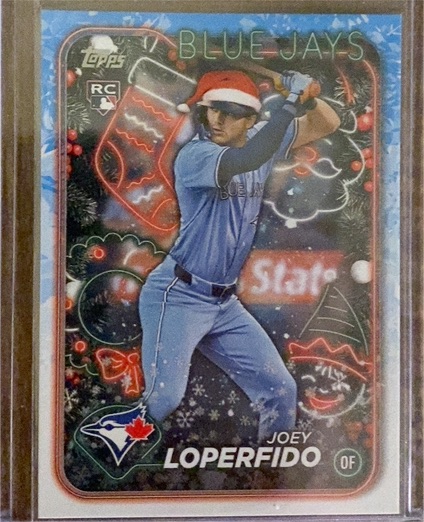 2024 Topps Holiday #H71 Joey Loperfido Santa Hat Image Variation RC — front