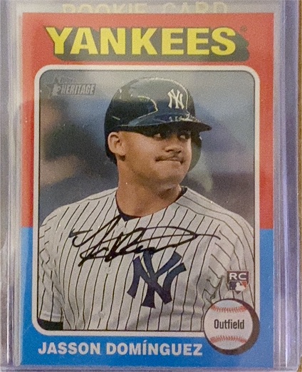 2024 Topps Heritage #399 Jasson Dominguez Rookie Card — front
