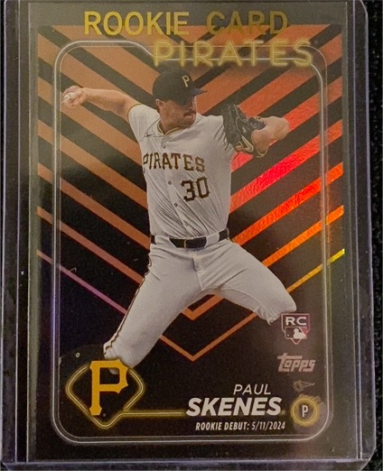2024 Topps Update #US288 Paul Skenes Rookie Debut Holiday Parallel — front
