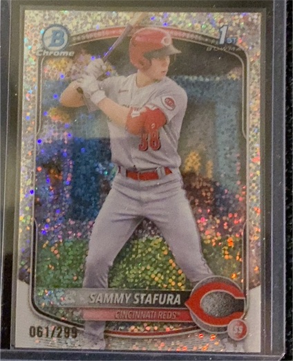 2025 Bowman Chrome Prospects #BCP-100 Sammy Stafura — front